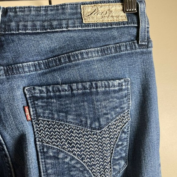 LEVI'S San Francisco Demi Curve Classic RISE Straight Leg Blue Jeans Size 10/30 - Picture 7 of 7
